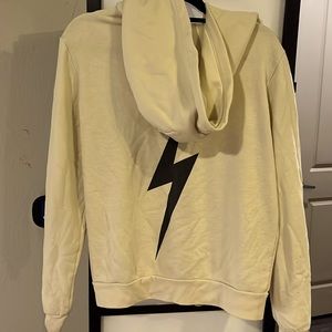 Aviator Nation Bolt Vyn Wht Hoodie zip up size L